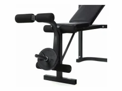 Outlet O'Fitness Banco de pesas con barra + pesas de 20 Kg incluidas - - Ideal para la actividad física en casa Negro