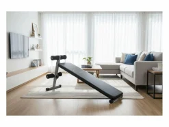 Discount O'Fitness Tabla de abdominales - Dimensiones: 137 x 33,5 x 73 cm - Ideal para la actividad física en casa Negro