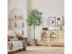 DripeX Oliva artificial 120 cm en macetas, plantas artificiales extraíbles, decoración de plantas s falsas, para interior al aire libre