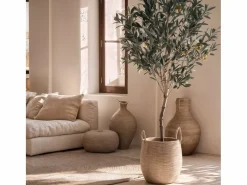 Outlet NORTENE Olivo artificial decorativo 150 cm con maceta, hojas realistas, planta de interior elegante y sin mantenimiento Verde