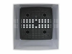 Best Riviera Olla cuadrada de plástico con reserva de agua 52 cm Eva Blanco