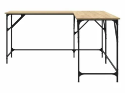 New Garden Furniture Olyn Escritorio madera de ingeniería roble Sonoma 149x149x75 cm Marru00f3n