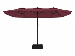 Best Garden Furniture Onara Sombrilla doble de jardín rojo burdeos 449x265 cm