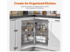 Organizador de Esquina SucceBuy en Forma de L, 71 cm, Transforme el Espacio de Almacenamiento de la Cocina