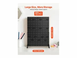 Organizador de Paneles Perforados SucceBuy, 44 x 33,5 cm, Lote de 2, con 30 Ganchos, Carga 5 kg, Panel Perforado de Almacenamiento de Acero Laminado en Frío Grueso