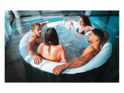 Ospazia Spa hinchable redondo de 4 plazas - Diámetro: 185 cm - Filtro y cubierta incluidos