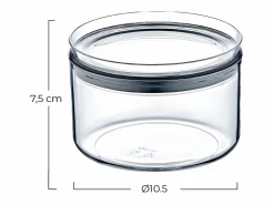 7H SEVEN HOUSE Pack 3 Recipientes Herméticos para Alimentos Pequeño Redondo Ø10.5x7.5cm 7house