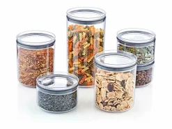 7H SEVEN HOUSE Pack 3 Recipientes Herméticos para Alimentos Pequeño Redondo Ø10.5x7.5cm 7house