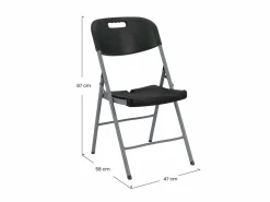 7H SEVEN HOUSE Pack 10 Sillas Plegables con Asa 47x58x87cm 7house