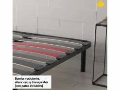 Pack Colchón + Almohada Viscoelastica + Somier Descansin | 100x190 | Ideal para Personas con Dolores de Espalda | Efecto nube | Silencioso