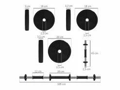 Hot Pack de 2 mancuernas Go 20kg 2 en 1 Aparato De Musculación