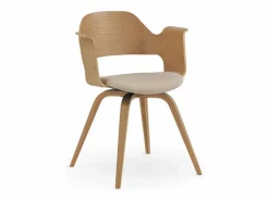 Sale Pack de 4 sillones madera contrachapado roble asiento tapizado Sillas Y Lotes De Sillas