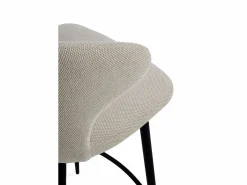 Sale Pack de 2 taburetes tapizados color beig patas metálicas negras Muebles De Bar|Taburete Alto