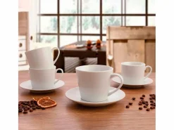 Online Pack de 6 tazas de café Renova Blanca Quid con plato Vajilla|Vajilla