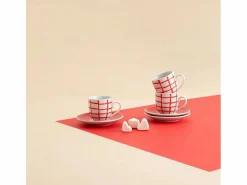 Pack de 6 tazas Kansas Quid porcelana 9 cl Rojo