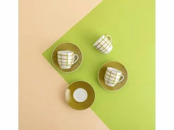 Sale Pack de 6 tazas Kansas Quid porcelana 9 cl Verde
