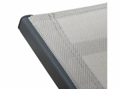 Pack de 2 tumbonas de textileno gris estructura antracita SARDINIA Tumbona