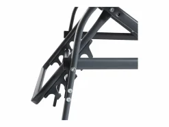 Pack de 2 tumbonas de textileno gris estructura antracita SARDINIA Tumbona
