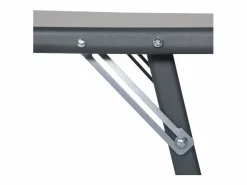 Pack de 2 tumbonas de textileno gris estructura antracita SARDINIA Tumbona