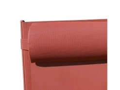 Outlet Pack de 2 tumbonas GALAPAGOS en textileno terracota aluminio terracota Tumbona