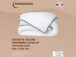 DREAMEA Pack de edredón tacto de seda 240 x 260 cm + 2 almohadas de 60 x 60 cm - - BIESYA