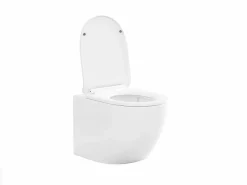 Sale Pack de inodoro flotante brillante con soporte y placa de accionamiento, JAVOINE Inodoro Suspendido