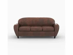 Hot Pack de sofá y sillón marrón envejecido 4 plazas - Club Conjunto Sofás