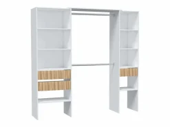Pack Dorm Matrimonio con Vestidor Estilo Nórdico Roble Natur y