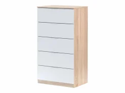 Pack Dormitorio Alaya y Roble 150cm (cama+cabecero+2 Mesas+arm.)