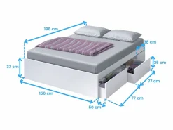 Pack Dormitorio Completo Roble Alaska (Cama, Cabecero, Mesitas, Armario)