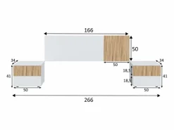 Pack Dormitorio Ethna Cama, Cabecero, Mesitas y Vestidor /Natur Dormitorio Completo