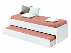 Sale Pack Dormitorio Juvenil Tibet Mate: Cama 105x190 cm + Armario + Cómoda Blanco