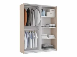 Pack Habitación Onix /Roble: Cama 150 cm, cabecero, mesitas, armario