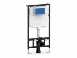 Aquore PACK inodoro suspendido cerámica PISA con cisterna y pulsador redondo