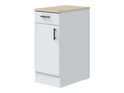 Pack Muebles Cocina Kira 10 Módulos Nórdico Brillo Roble Canadian