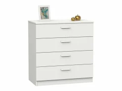 Outlet Pack Muebles Dormitorio Juvenil Tibet Mate (Cama 90 + Armario + Cómoda) Blanco