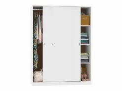 Outlet Pack Muebles Dormitorio Juvenil Tibet Mate (Cama 90 + Armario + Cómoda) Blanco