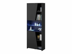 Discount Pack muebles gaming LED moderno (mesa gamer + 2 estanterías) Negro
