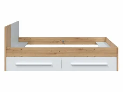 Pack muebles juvenil cama y armario mate y roble nodi diseño moderno Dormitorio Completo