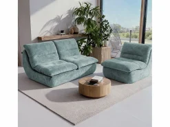 Pack Nuvia Living 3 plazas - salvia y salvia Verde claro
