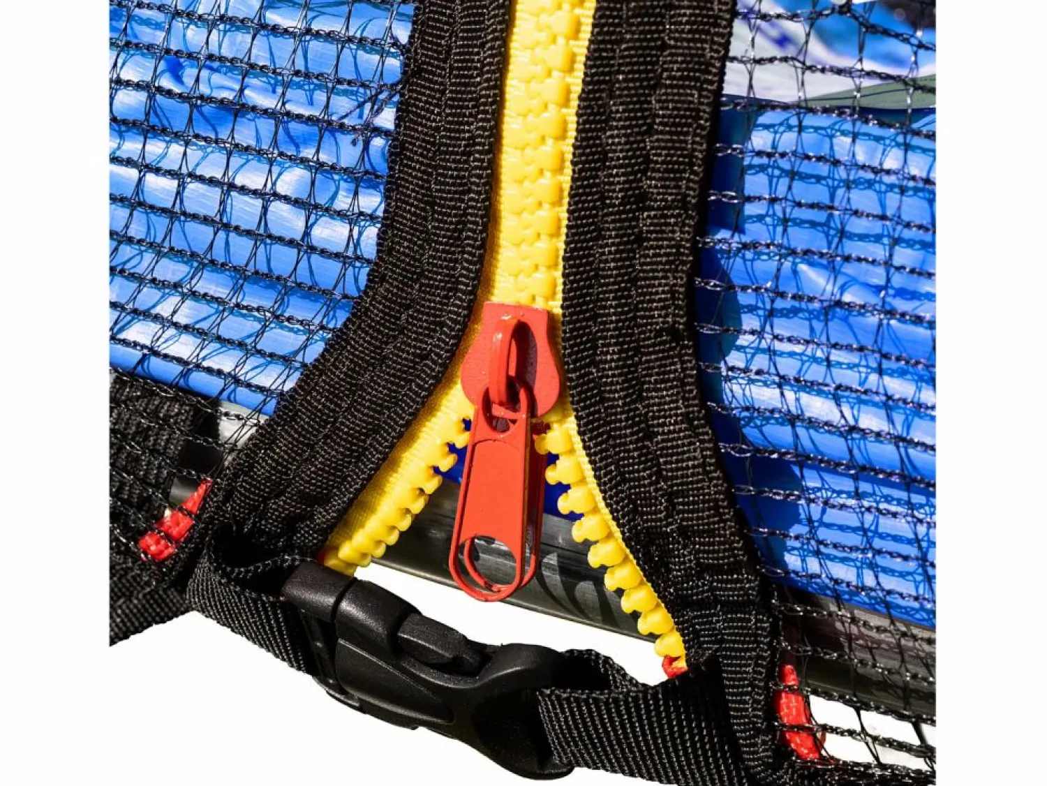 Hot Happy Garden Pack Premium Trampolín 180cm reversible / verde CAIRNS + red, escalera, funda y kit de anclaje Azul