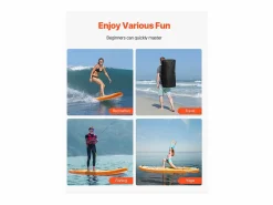 Outlet Paddle Inflable SucceBuy, 353,6 cm, Tabla de Paddle Surf, Ultraligera, con Accesorios de Bomba, Mochila, Cubierta Antideslizante para Jóvenes y Adultos Multicolor