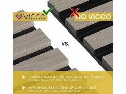 Discount Vicco Panel acústico marrón 120x1.8x40 akustikpaneel Marru00f3n