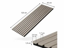 Vicco Panel acústico marrón 120x1.8x40 akustikpaneel