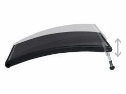 Hot Panel calefactor solar para piscina curvada 110x65 cm ES579164 Negro