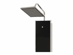 Hot Panel de ducha con rociador grifo cristal acero inoxidable 130 cm negro 02_0003433 Alcachofa De Ducha, Cabezal