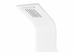 New Helloshop26 Panel de ducha con rociador y grifo aluminio 130 cm 02_0003430 Blanco