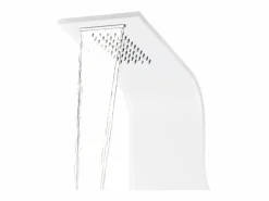 New Helloshop26 Panel de ducha con rociador y grifo aluminio 130 cm 02_0003430 Blanco