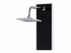 New Panel de ducha con rociador grifo cristal acero inoxidable 120 cm negro 02_0003432 Alcachofa De Ducha, Cabezal