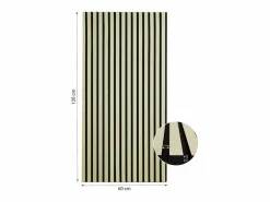 Best Panel de pared 60x120x2.5 cm crema Negro / Marru00f3n / Crema